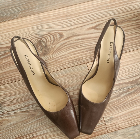 Karen Scott Mason Dark Brown Heels Size 8 - Picture 1 of 6